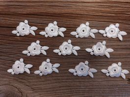 Aufnäher, Applikation Blumen Stickerei 10 Stück klein
