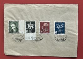 PRO JUVENTUTE SATZ 117 - 120 ET ZÜRICH SELNAU "FDC" 1946
