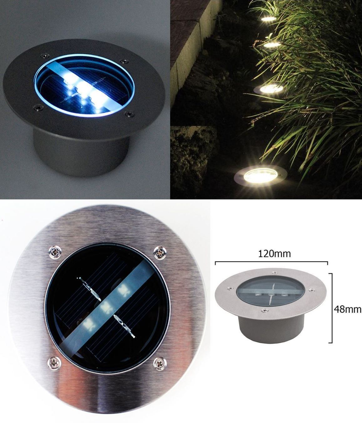 Lampes: Solarleuchte strahler Gartenlampe 3 LED – Neuf (Voir description) à Thun par coverall