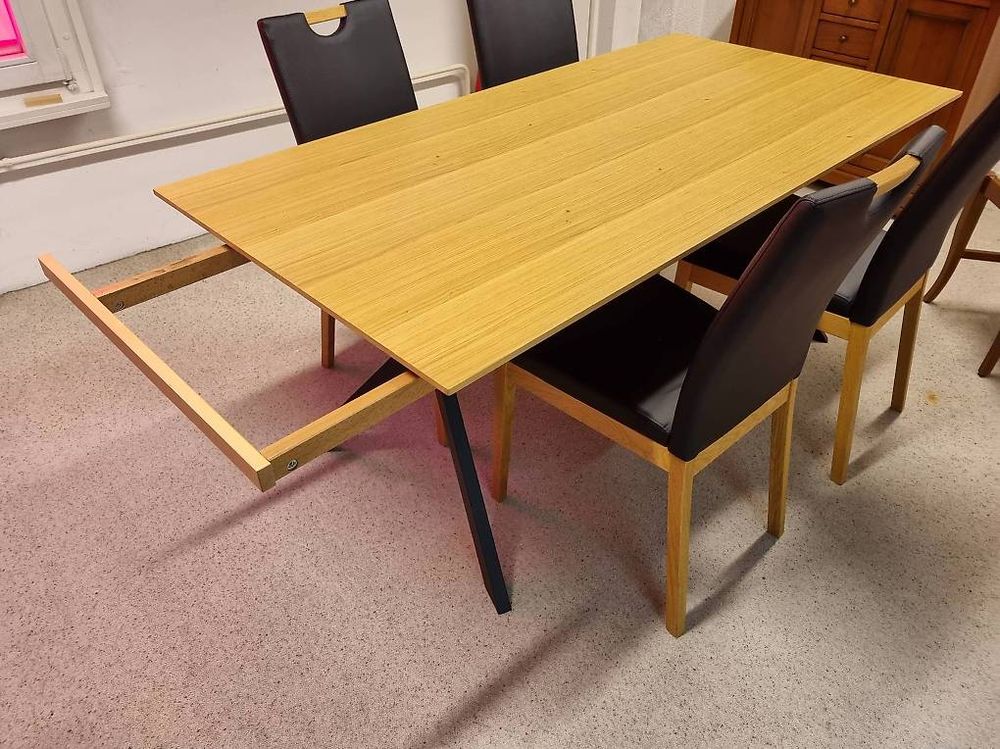 Table en chêne naturel 90 x 180 cm Plus allonge de 50 cm (Neu und ...