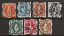 Serie Stehende Helvetia Nr. 86A - 92A : KP 660.--