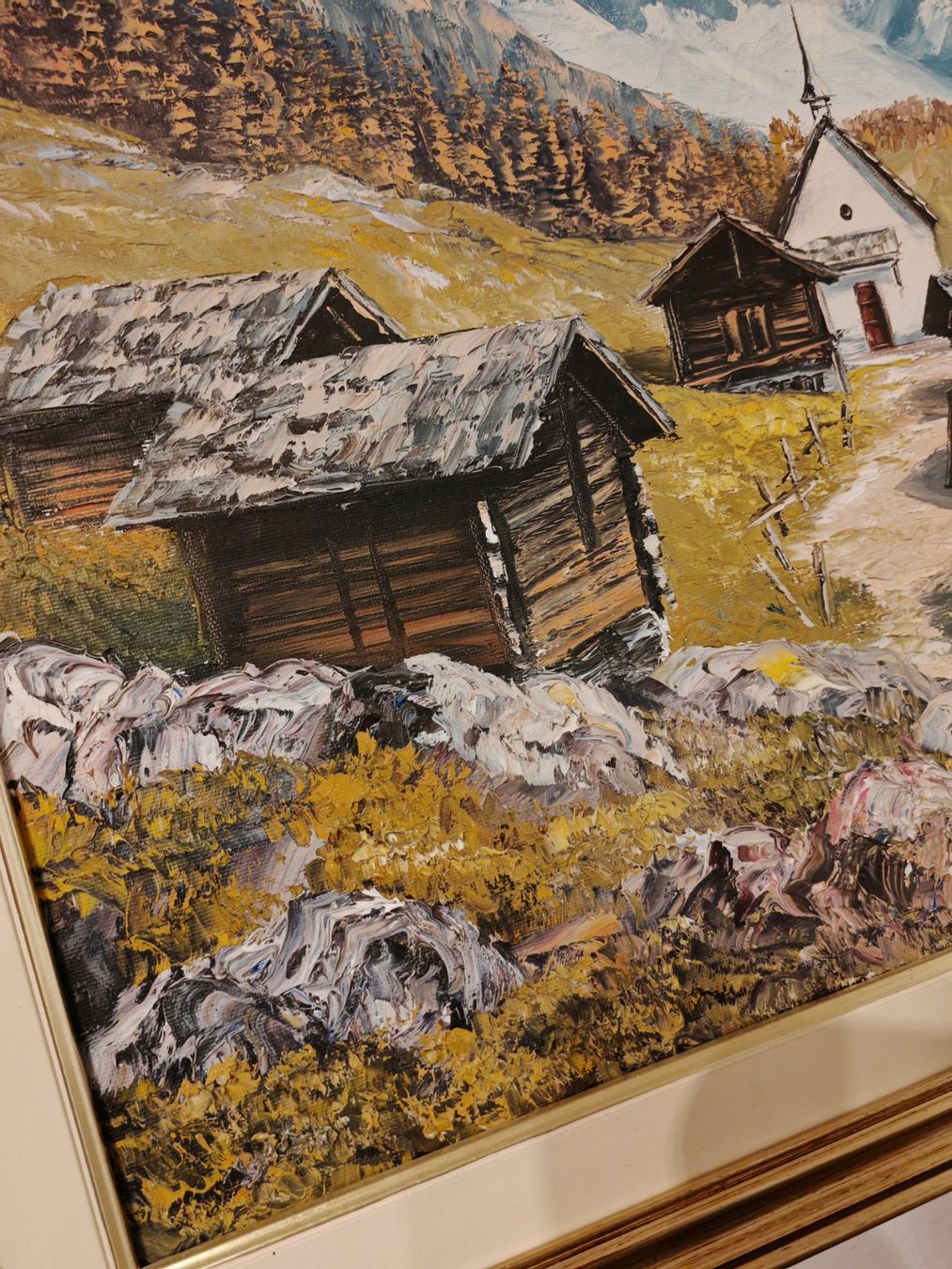 Dipinti: Wunderschönes Gemälde von Kühmatt Lötschental – Usato da Gampel venduto da jlkma 5