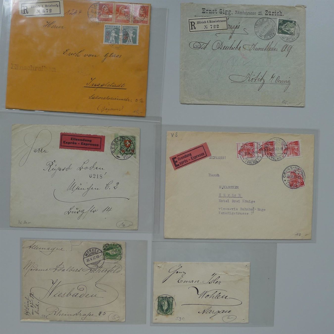 Alle Briefmarken: Grosse Briefsammlung von über 400 Stück – Gebraucht aus Sursee von Luzernerraute 7