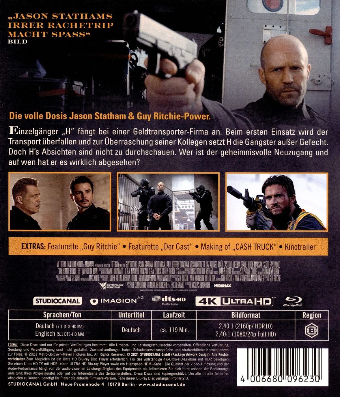 Tutti i DVDs: Blu ray - Cash Truck  4K + Blu-ray – Nuovo e nell'imballaggio originale da Dübendorf venduto da 13geister 1