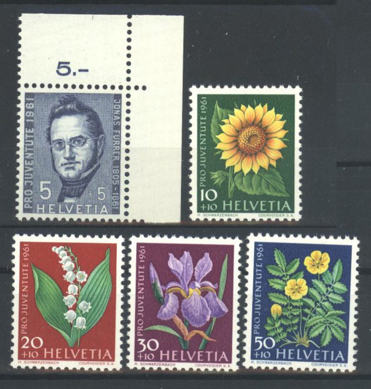 Tutti i francobolli: 1961, Pro Juventute ** – Usato da Willisau venduto da Vollstempel