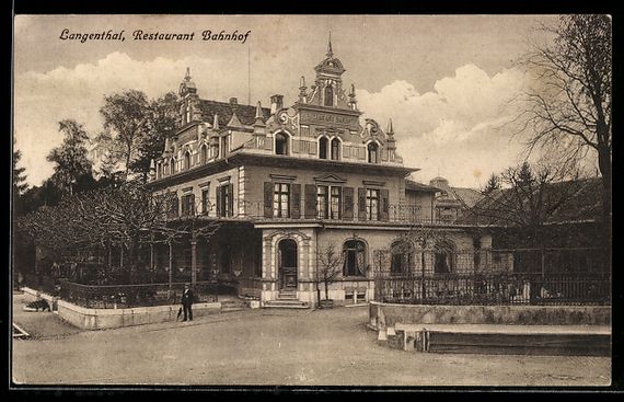 Ansichtskarten: AK Langenthal, Restaurant Bahnhof – Gebraucht aus Berlin von bartko-reher