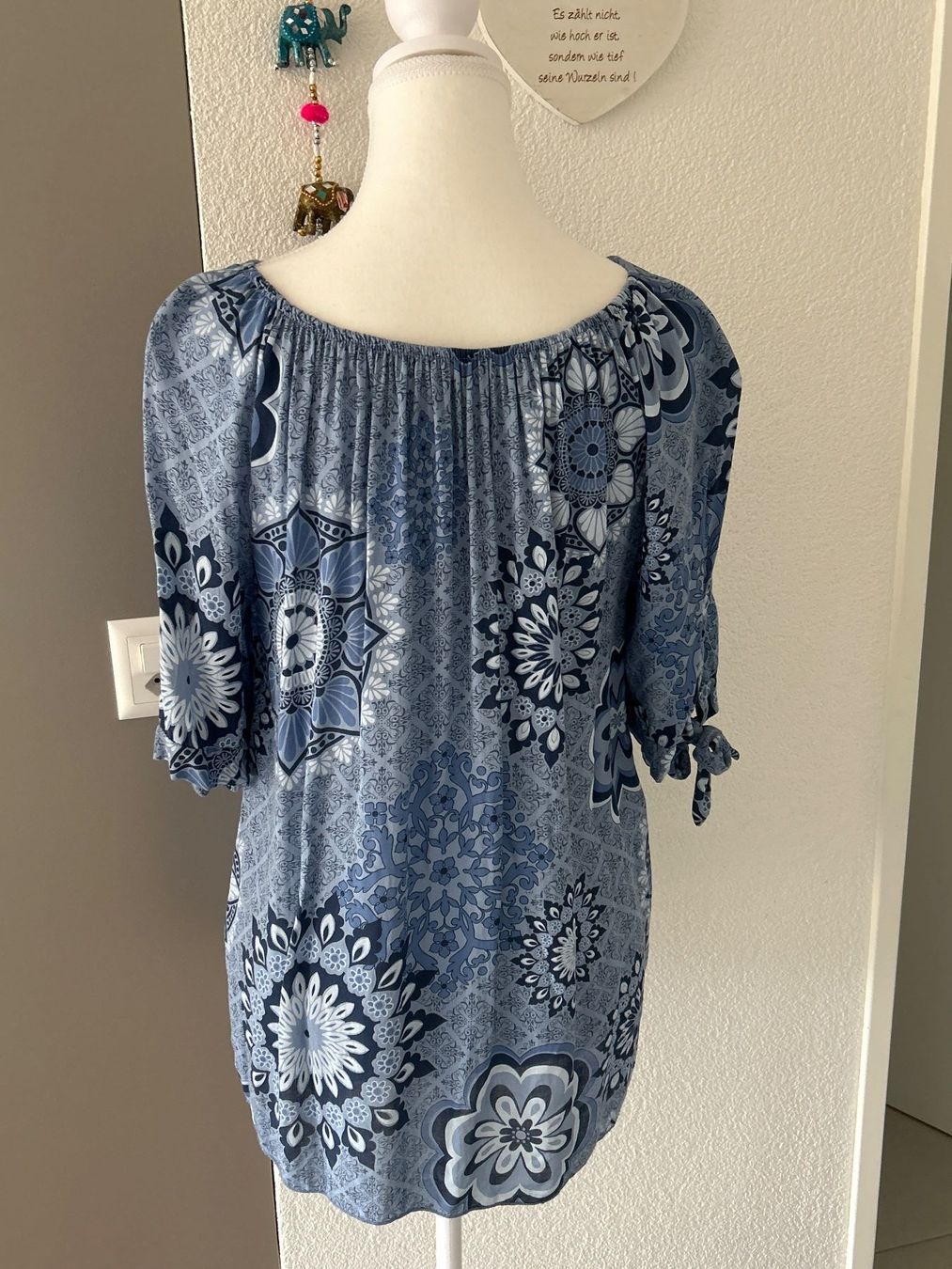 Camicette: Blusenshirt jeansblau mit Muster  von Today Gr. M – Usato da Brunnen venduto da Nala2929 5