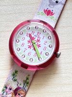 Kinderuhr Disney Frozen pink Stoffarmband guter Zustand
