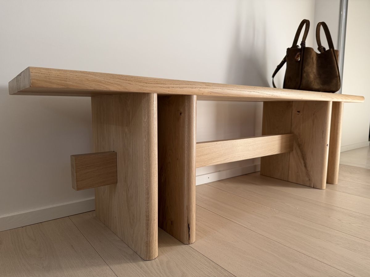 Panchine: Solid oak wood bench - Japandi style – Nuovo e nell'imballaggio originale da Corsier GE venduto da Karol_save_planet 6