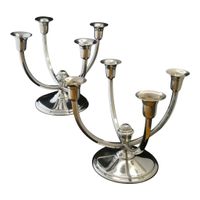 Paire de candélabre Art Déco - Harrison Fisher Sheffield