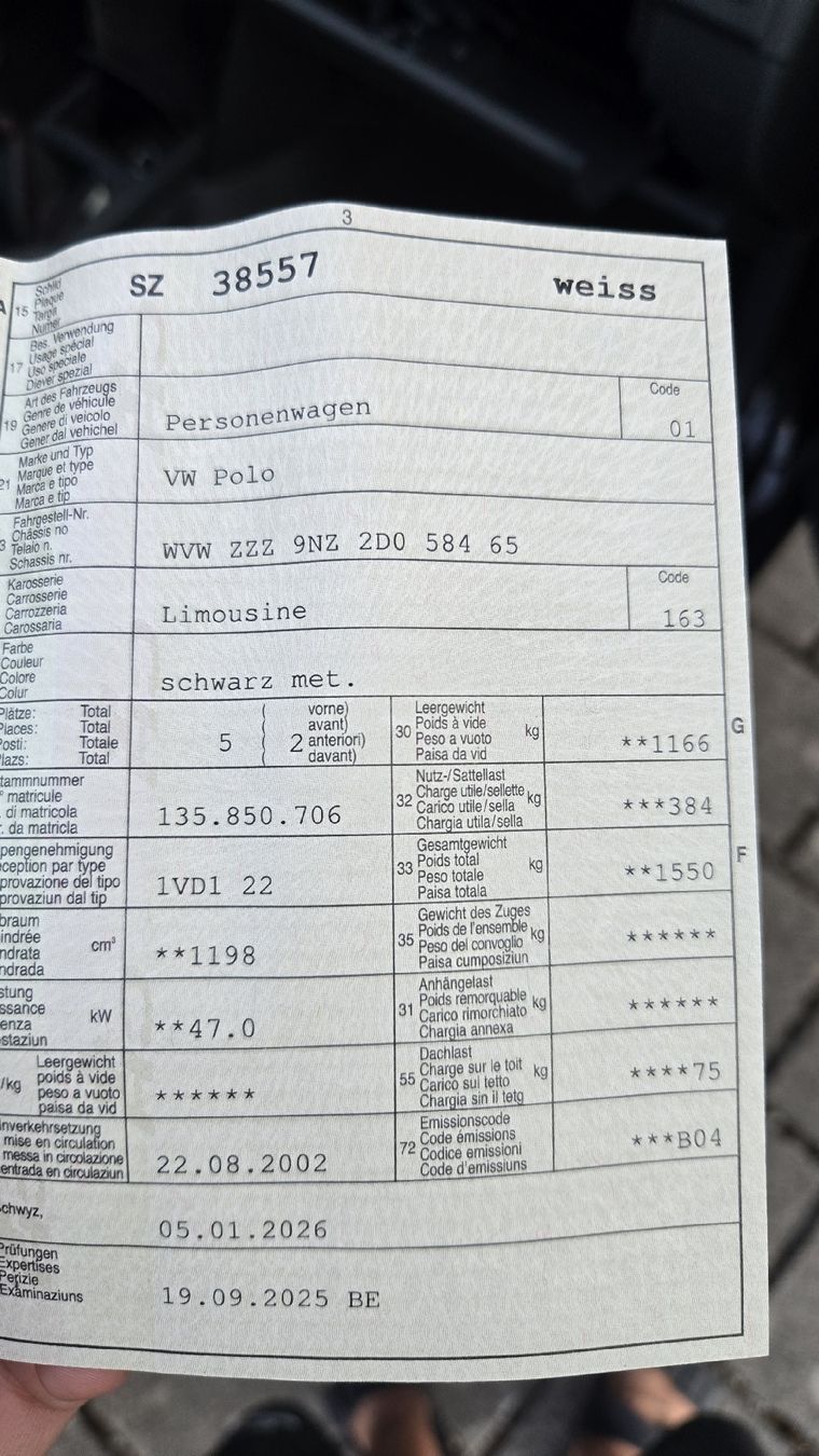 VW Autos: VW Polo 1.2 Benzin – Gebraucht aus Lauerz von Vibasin 5