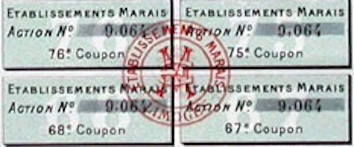 Dokumente: Etablissements Marais SA, Limoges – Gebraucht aus Solothurn von Sgasche 1