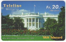 seltene TELELINE Prepaid Telefonkarte - The White House USA