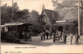 Train, Gare, Bahn, Bahnhof, tram (?) à Allaman