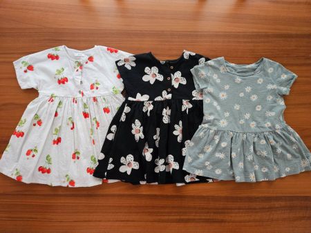 Sommerkleider Kinder 3er Set Grösse 92