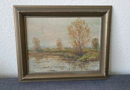 Ölgemälde. Herbstlandschaft