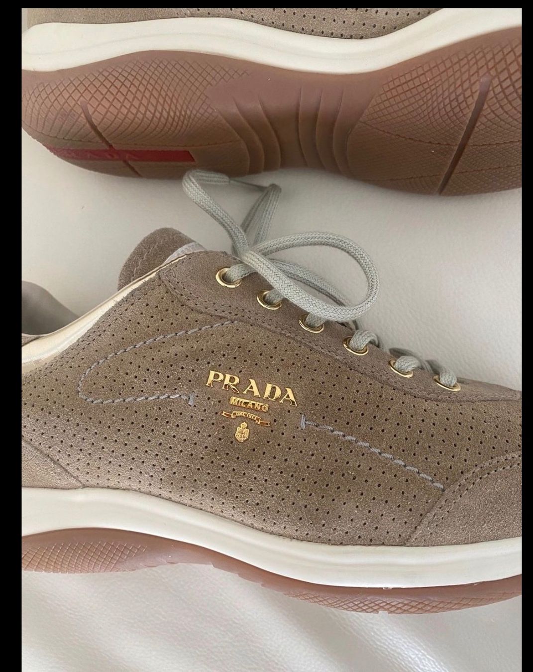 Prada Damenschuhe: PRADA Schuh, beige, 38.5 – Neu und originalverpackt aus Steinhausen von bbr_kj8g 1