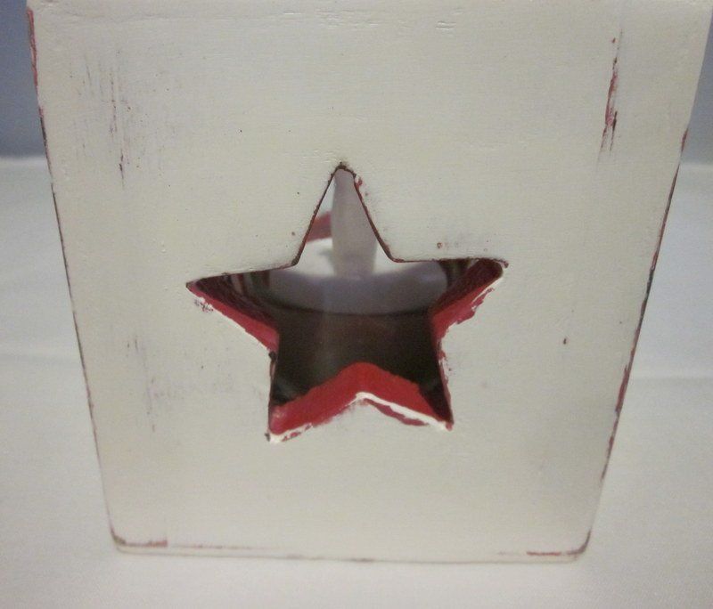 Lanterne: Windlicht Shabby Chic mit Stern Handarbeit – Usato da Bischofszell venduto da raika 2