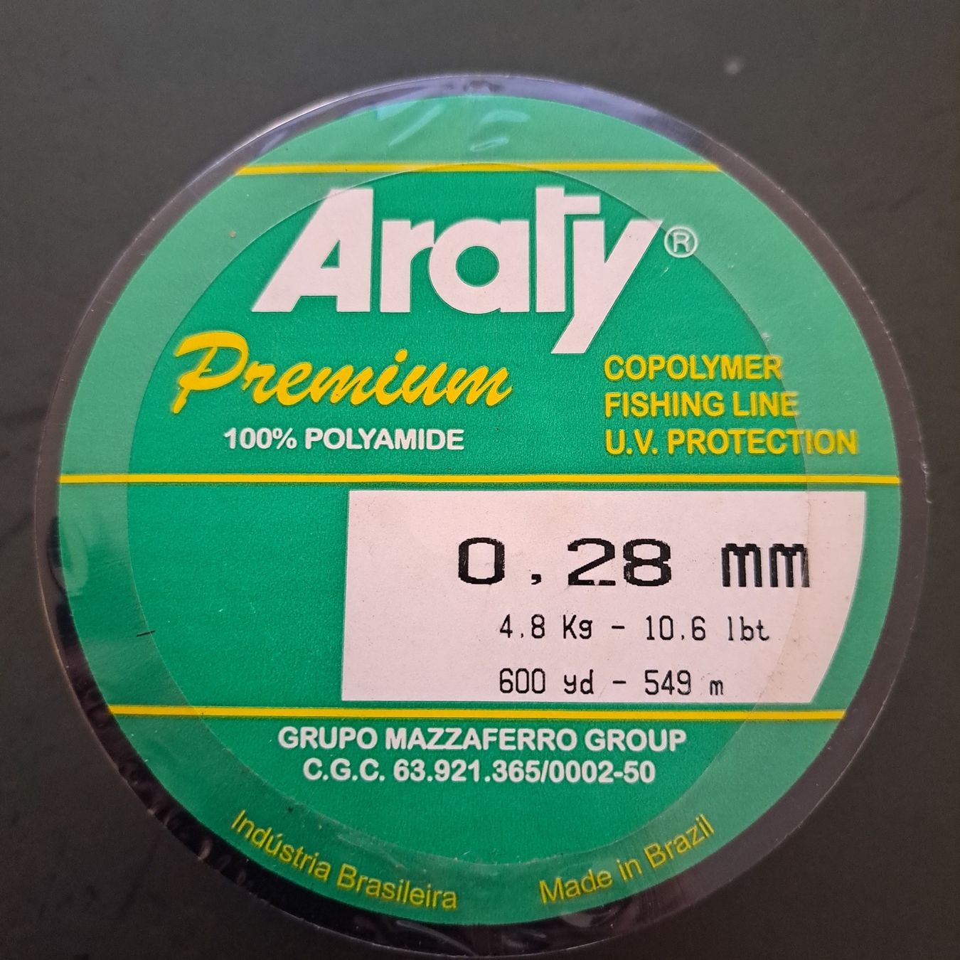 Fili: Nylon Araly 0.28 mm.  549 mètres/Meter – Nuovo e nell'imballaggio originale da Fribourg venduto da versus702