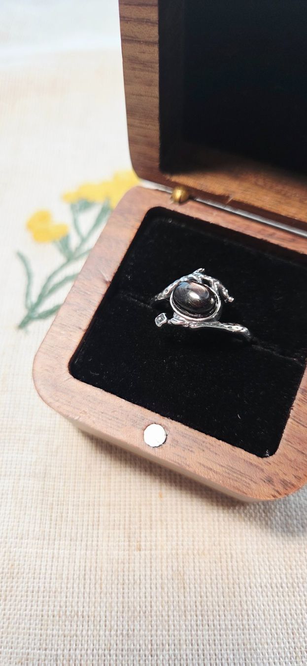 Anelli: NEW - S925 Hypersthene Ring (Adjustable) – Nuovo (secondo la descrizione) da Zürich venduto da cin_wcf6 4