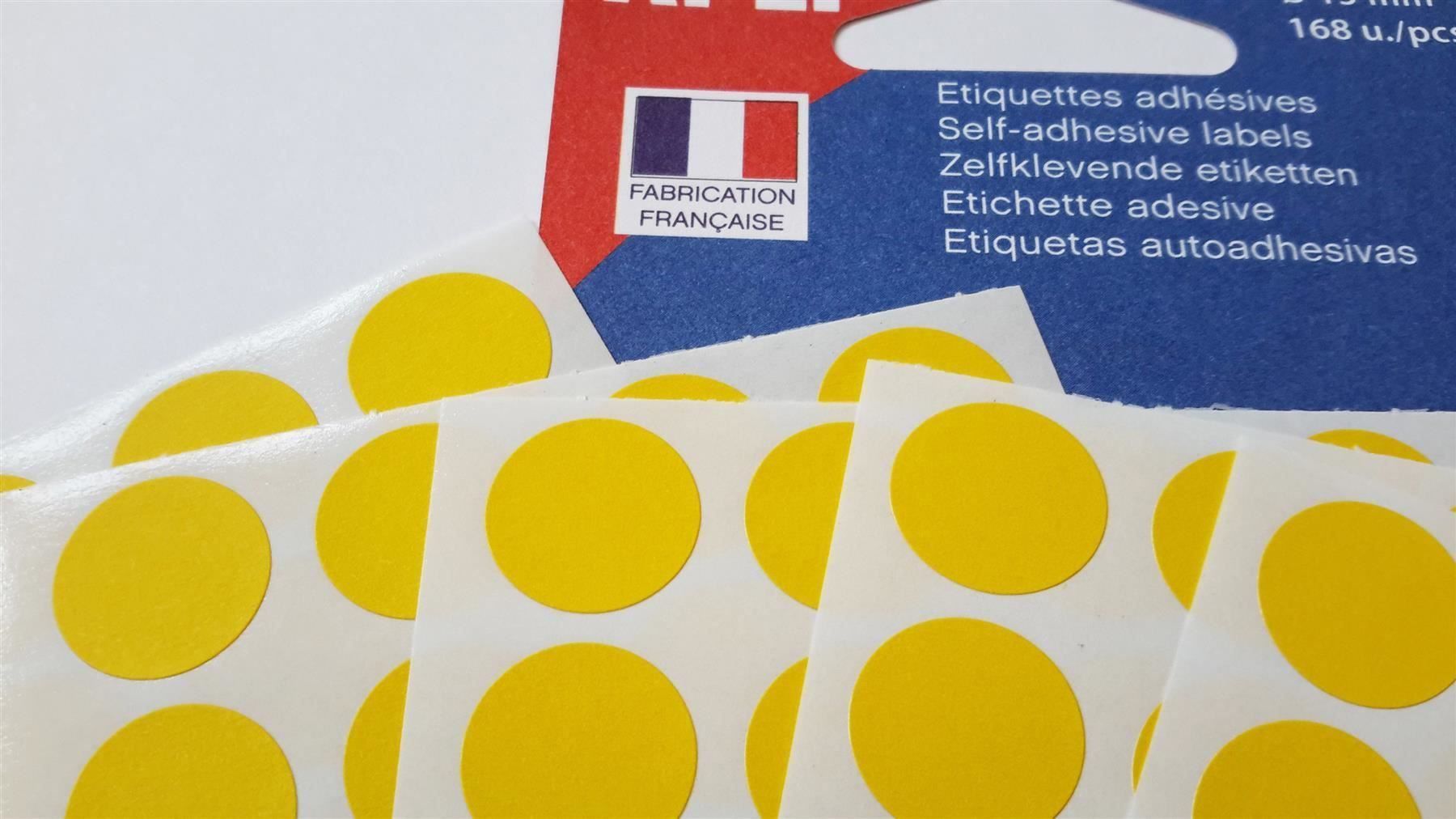 Sticker: Markierungspunkte, gelb, 15mm, 168 Stück – Nuovo e nell'imballaggio originale da St. Gallen venduto da cointec 6