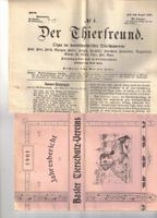 Alte Zeitdokumente um 1900 Tierschutz