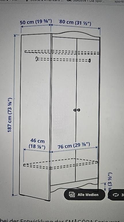 Schränke: SMÅGÖRA Ikea Kleiderschrank  – Gebraucht aus Ostermundigen von pao_yrh2 1