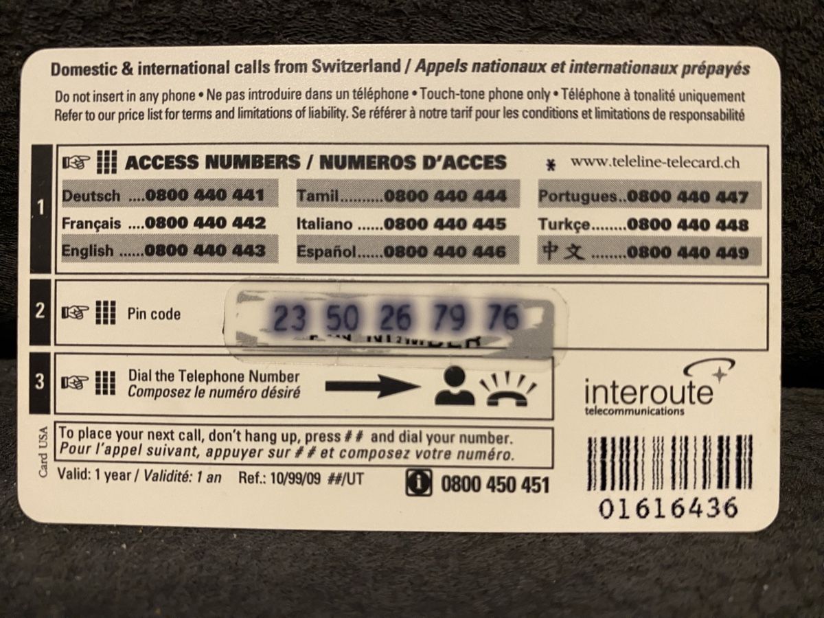 Cartes de téléphone: Teleline – D'occasion à Lausanne par babacard10 1
