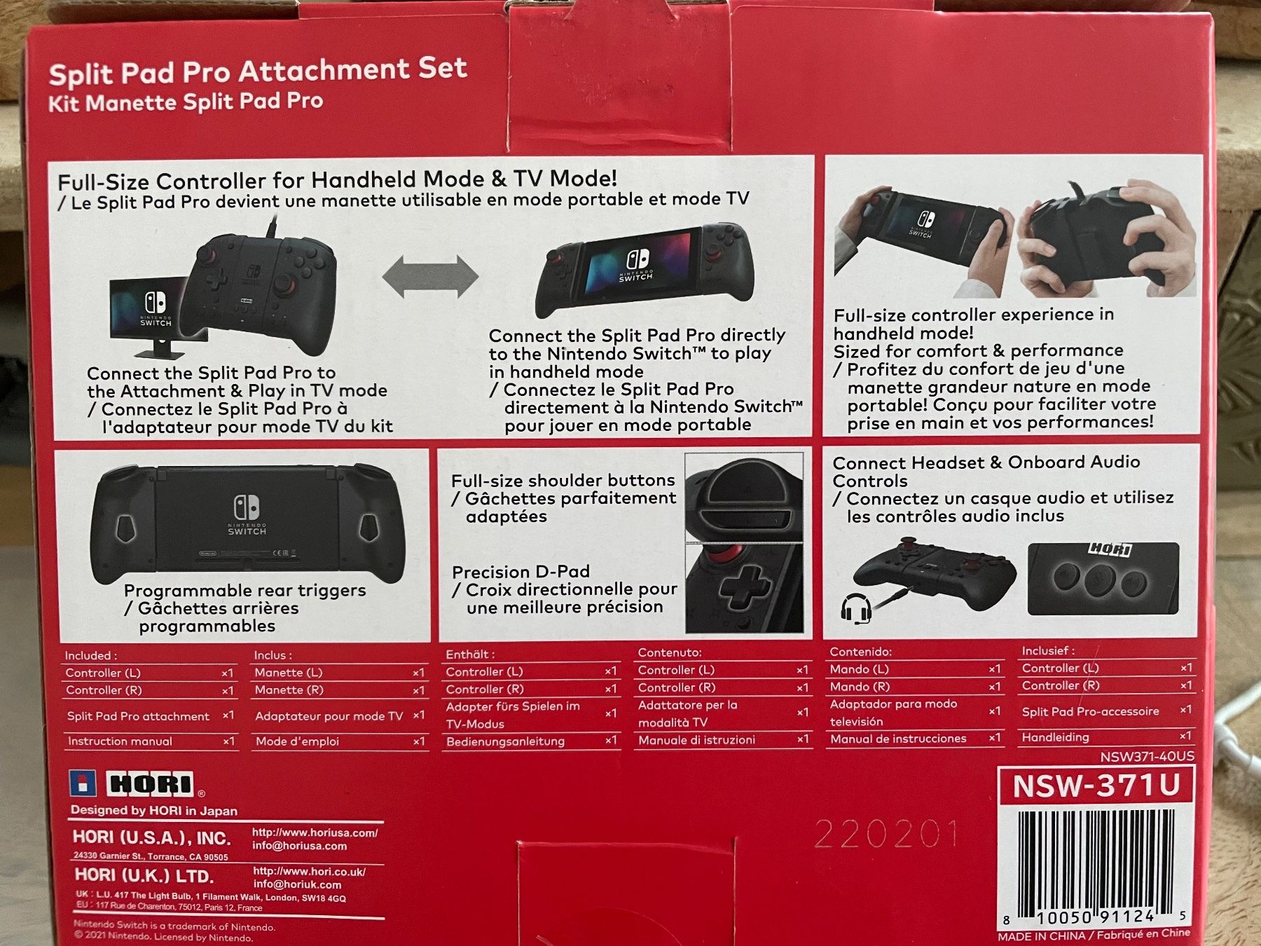 Controller: Hori Nintendo Switch Split Pad Pro Attachment Set Controller – Gebraucht aus Ehrendingen von  2