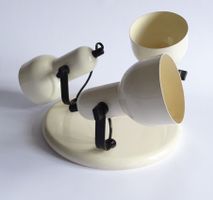Vintage 3-Spot Lampe Weiss – Mid Century Stil