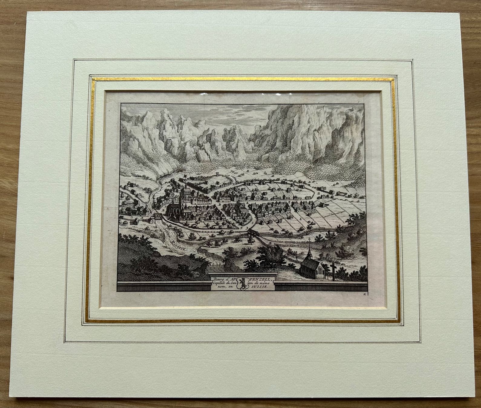 Incisioni: Appenzell Kupferstich von 1714 – Usato da Oberuzwil venduto da Crystall0 1
