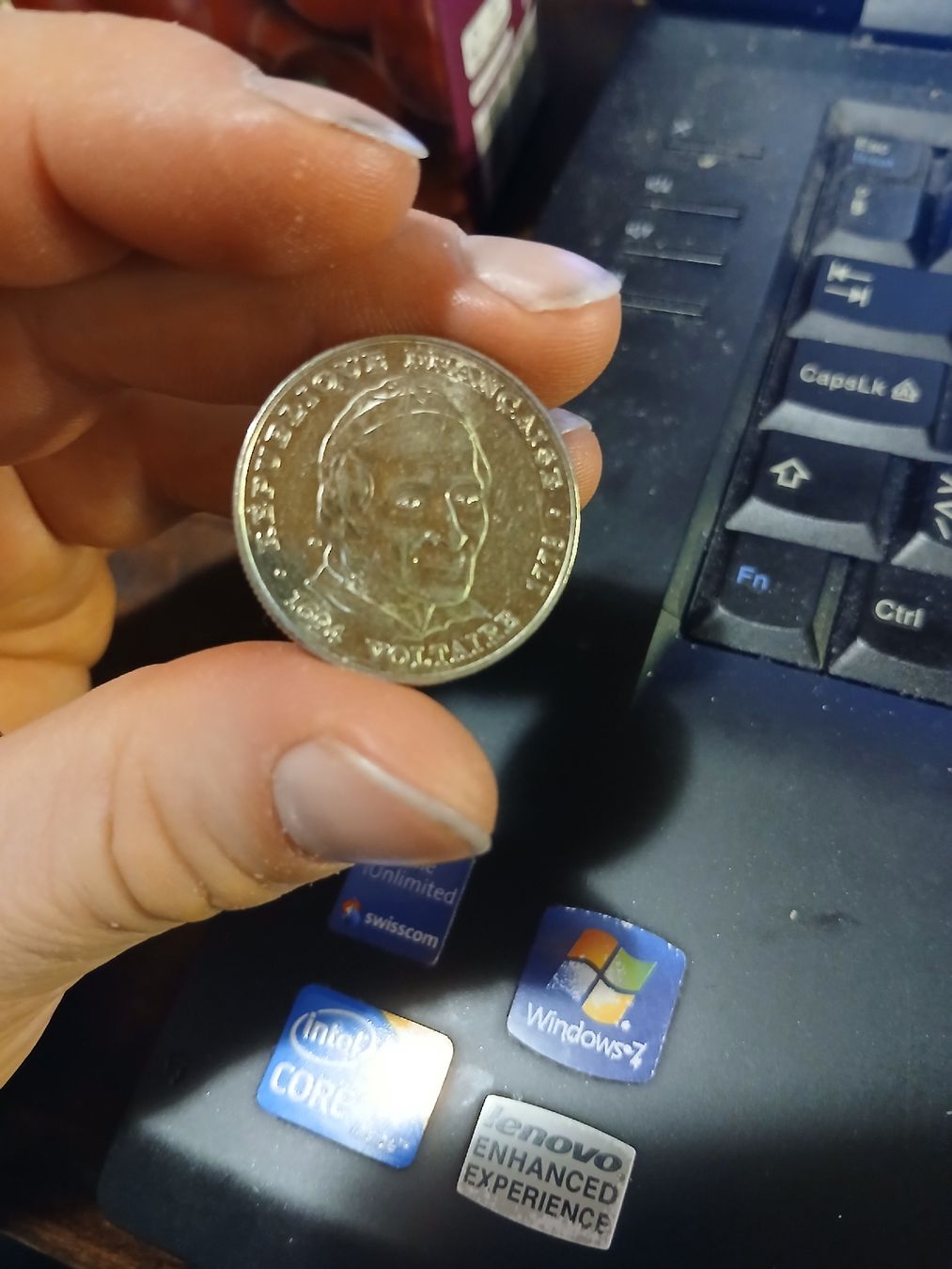 Tutti le monete: Pièce de 5 Fr. 1994 - Voltaire - Dépêchez-vous! – Usato da Marly venduto da globetrotter1723 1