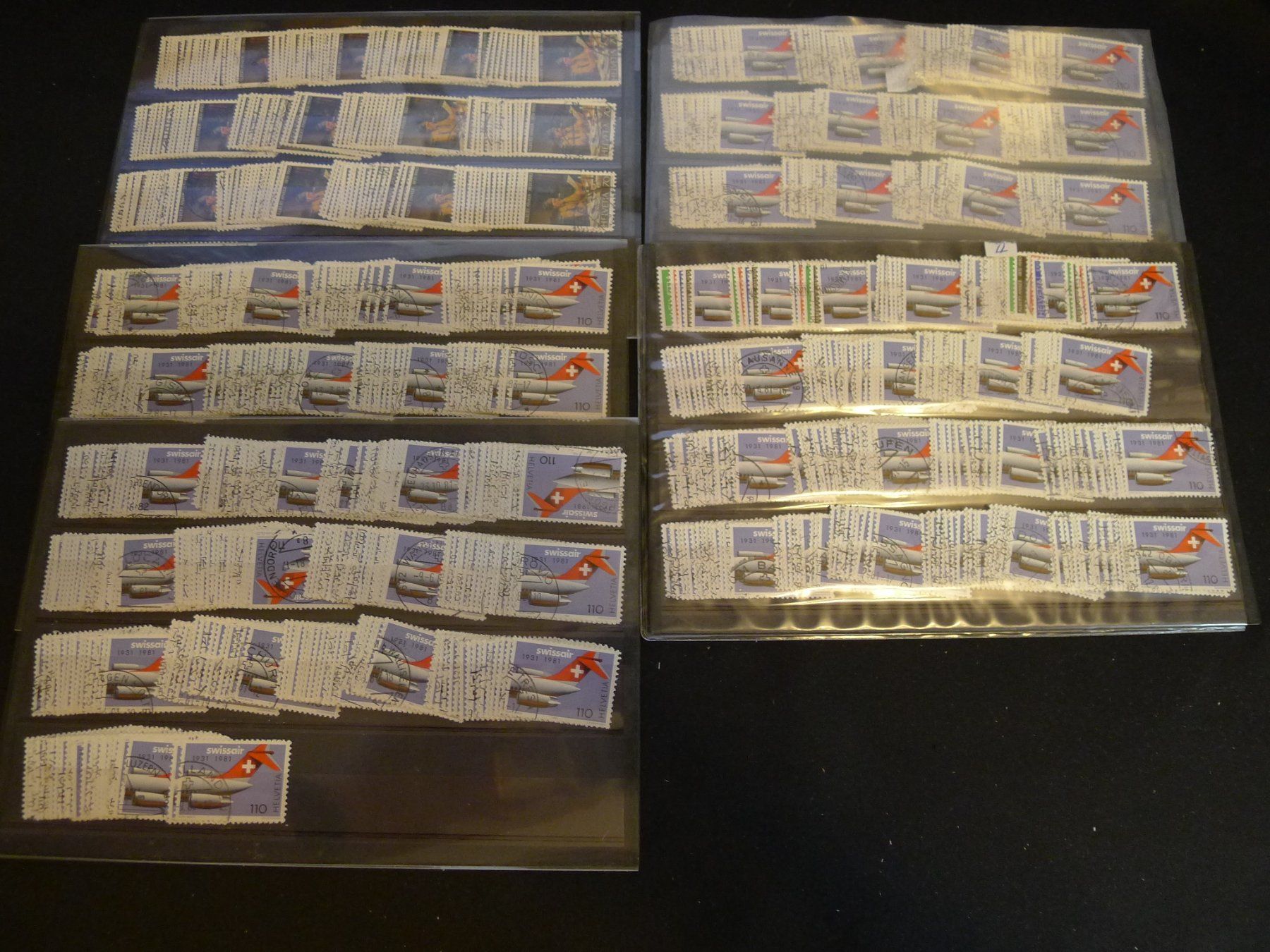 Tutti i francobolli: Schweizer Briefmarken Dubletten auf Steckkarten 1978-1981 – Usato da Dagmersellen venduto da q1w2e3r4 1