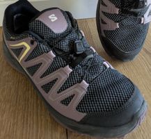 Damen Salomon Wanderschuhe Gore-Tex schwarz lila