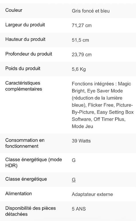 Ecrans: Ecran PC Samsung U32R590CWR 32" – D'occasion à Le Pâquier-Montbarry par atajo 3