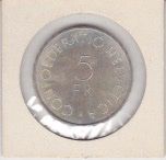 5 Franken 1963 Silber, Gedenktaler Rotes Kreuz.
