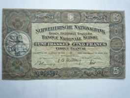 5 Franken Note, 28. März 1952