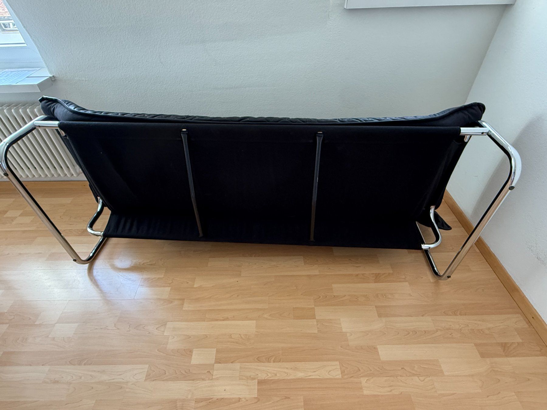 Interio Divani: schwarze Ledercouch / schwarzes Ledersofa – Usato da Zürich venduto da Djdaniel 5