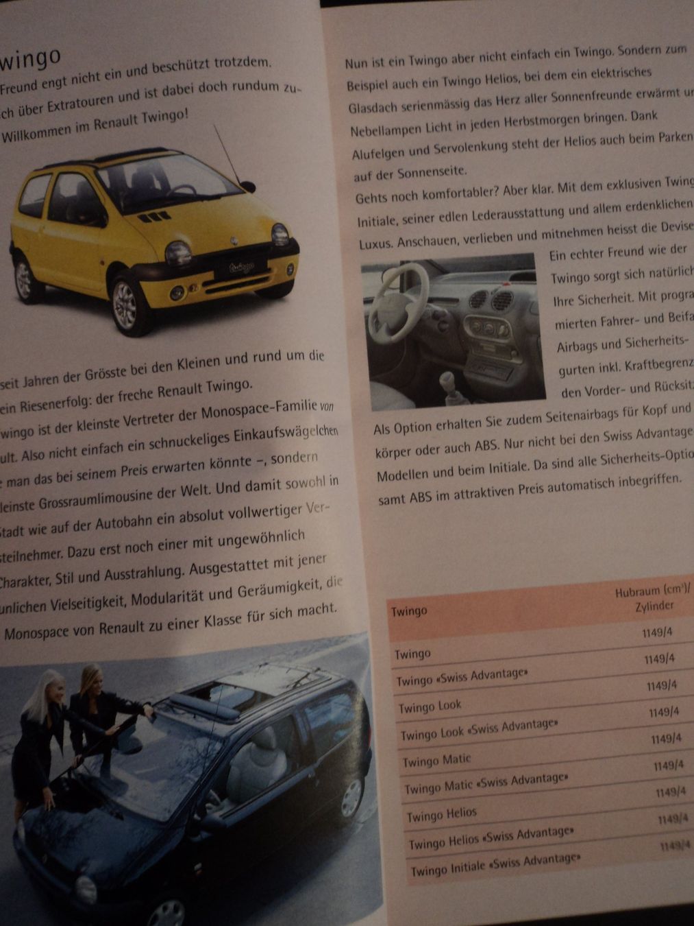 Renault Documents: Prospekt Renault Programm 2000 Clio Sport Avantime Twingo – D'occasion à Schwarzenburg par modelCARama 3