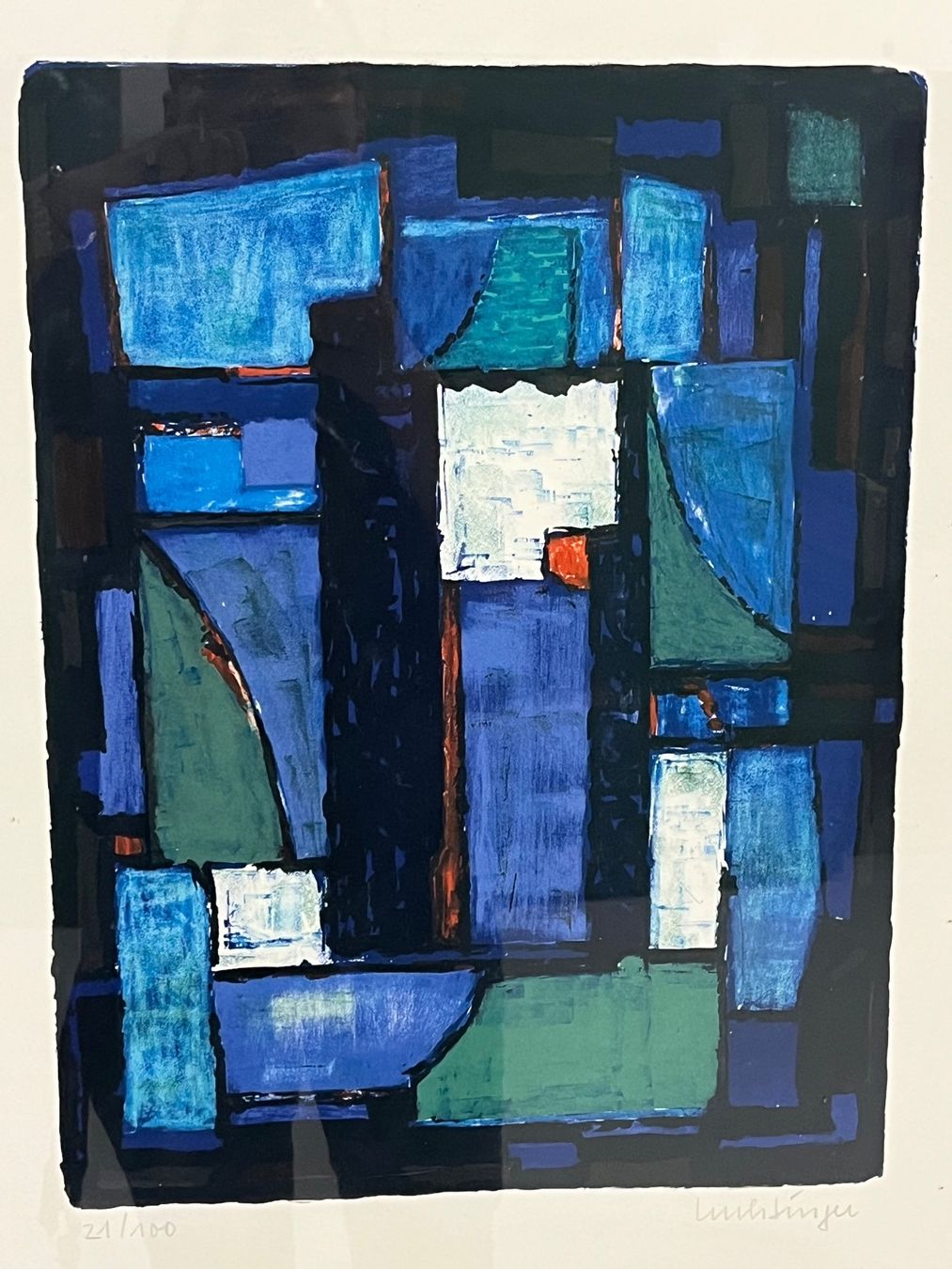 Dipinti: Lithographie Gerahmtes abstraktes Expressionismus-Kunstwerk – Usato da Basel venduto da PAUL_ART 6
