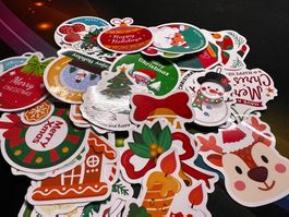 Xmas / Santa / Christmas Stickers I 50 Stk. I Wasserdicht