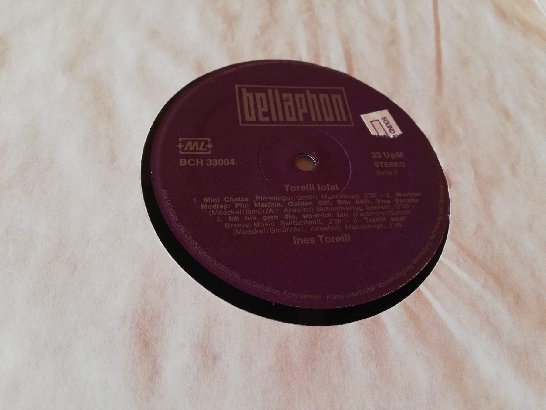Dischi in vinile: INES TORELLI - TORELLI TOTAL – Usato da Bern venduto da Vinylsound.ch 3