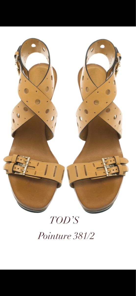 Tod'S Damenschuhe: Sandales compensées TOD'S en cuir perforé, pointure 38,5 - É – Gebraucht aus Préverenges von nad_tm7g