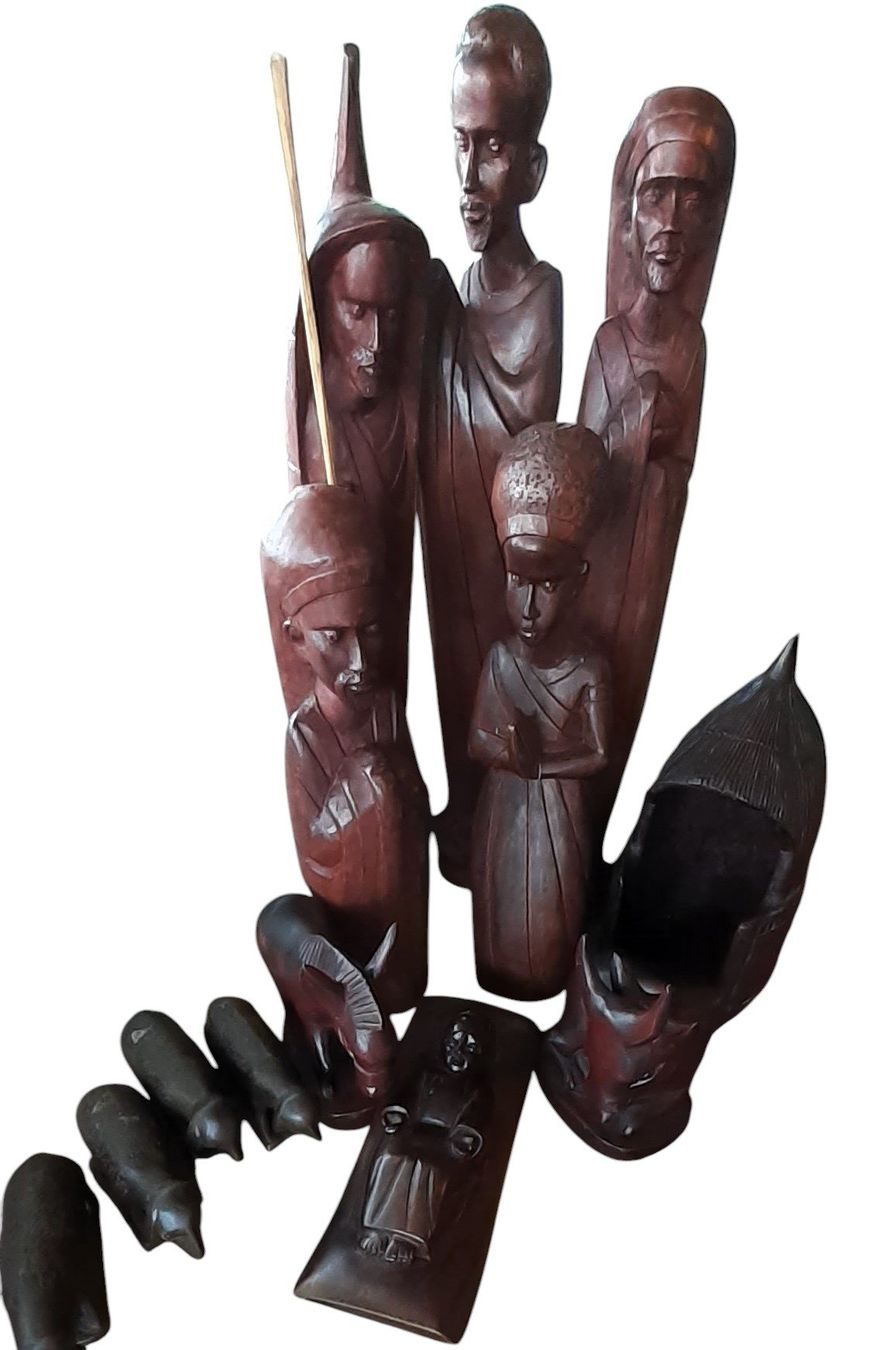 Statuette: Afrikanische Krippe mit grossen Figuren – Usato da Mörschwil venduto da antiksalon 1