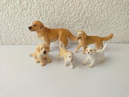 Schleich Hunde Golden Retriever Haustier Hund Familie Welpen
