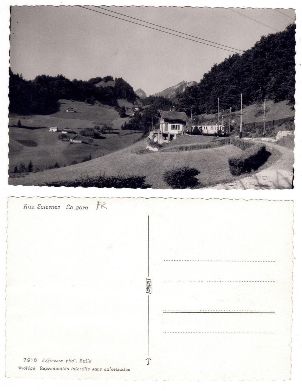 Cartoline postali: Aux Sciernes, la gare – Usato da La Tour-de-Peilz venduto da amjust