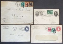 USA: 4 pièces postales des années 1885 à 1921