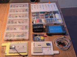 Grosses Elektronik-Konvolut (Bauteile, USB-Oszilloskop, etc)