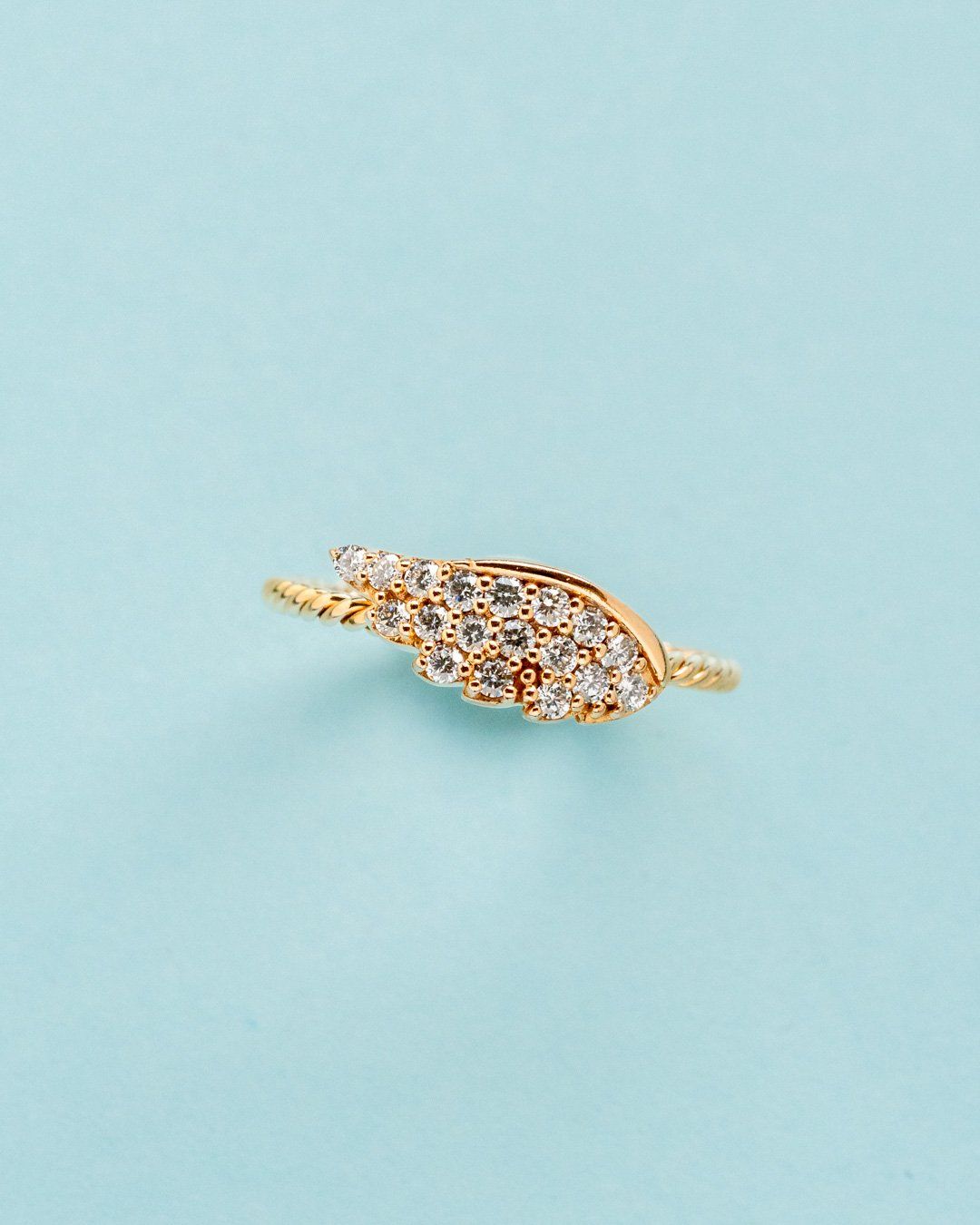 Anelli: 18ct Rose Gold Diamond-set "wing" Ring – Usato da Genève venduto da Prometheus_Watches 7