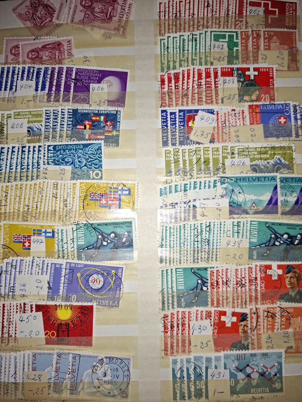 Alle Briefmarken: Dublettensammlung Schweiz div.  – Gebraucht aus Balgach von SIMEON27 8